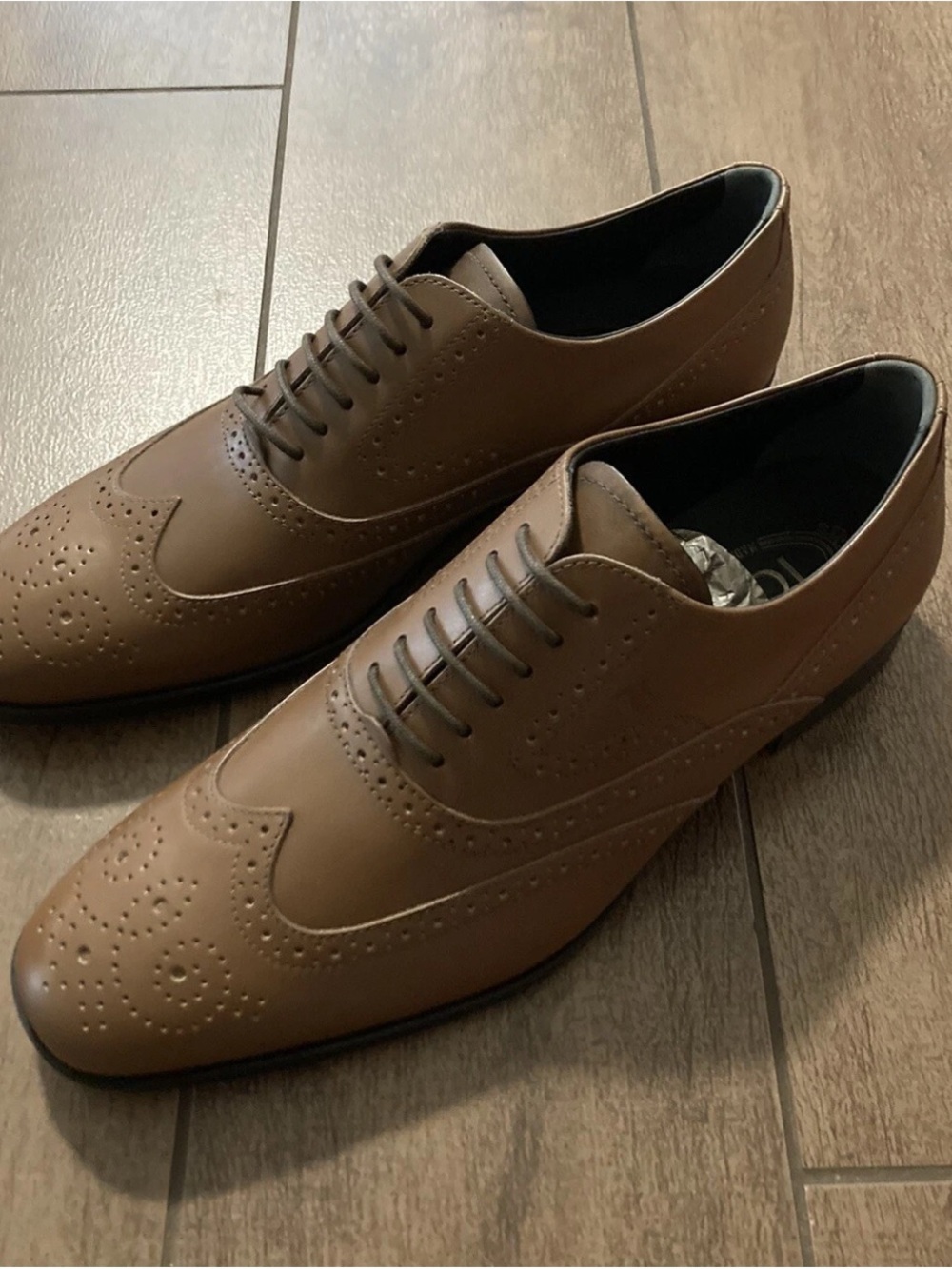 TOD’S Men Bucature Fondo Cuoio RP Brown Sz 6